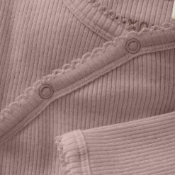 Fixoni Melange Rib Wrap Body Langærmet - 5016- Bodystocking M. Skrålukning|Bodystocking Langærmet