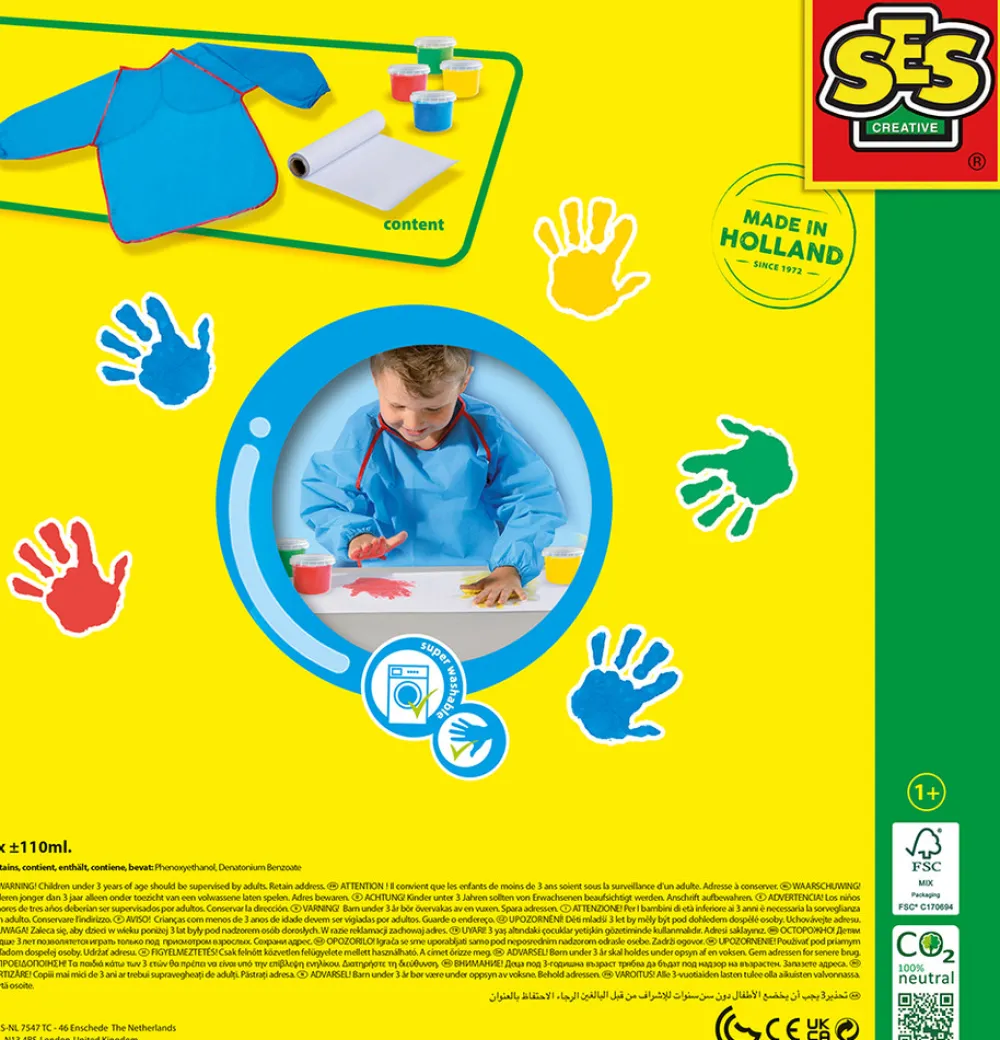 Ses Creative Min første - Fingermaling med forklæde- Kreasæt