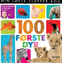 Alvilda Min løfte-flapper-bog - 100 første dyr-Børn Børnebøger