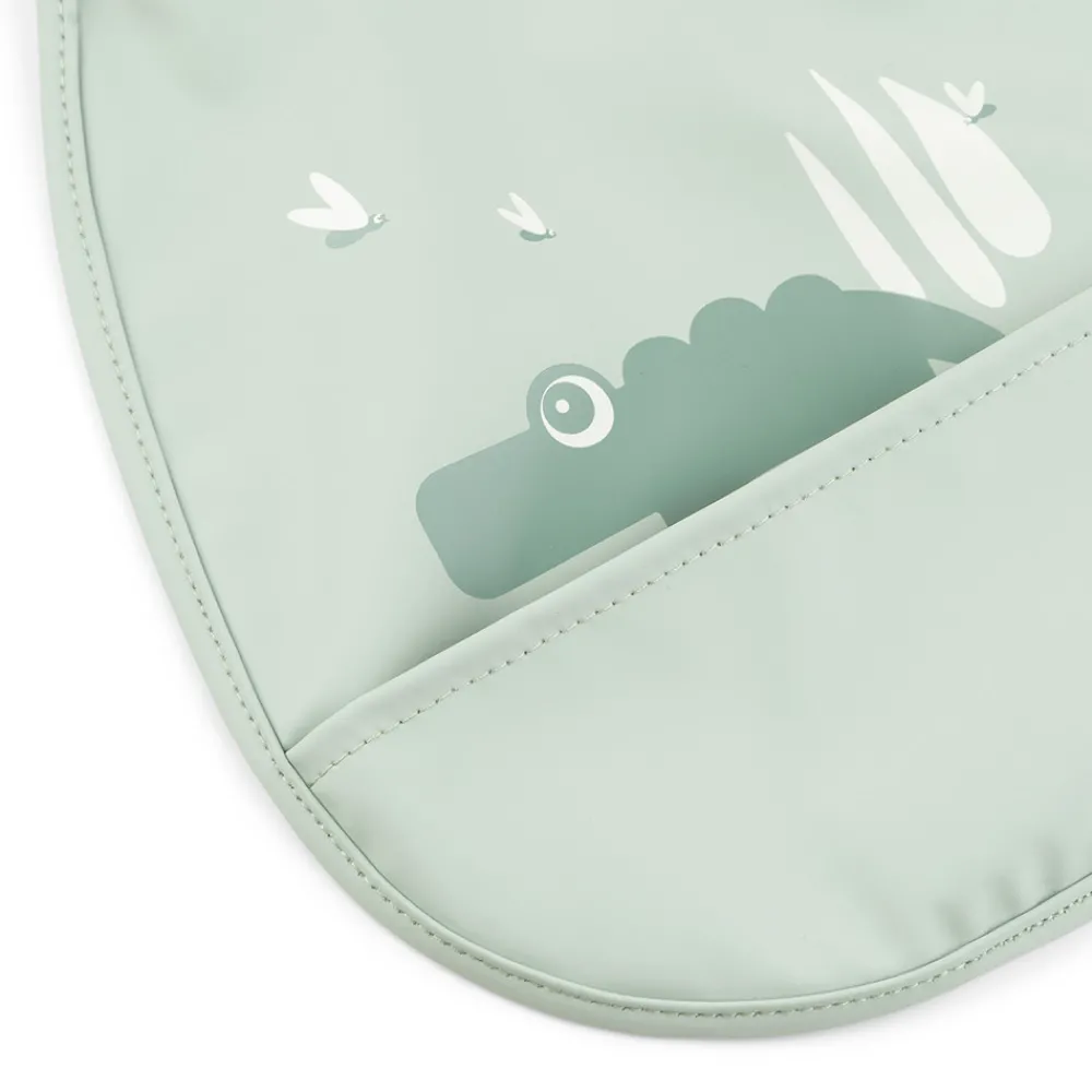 Done By Deer Mini hagesmæk m/lomme 2 stk. Croco Grøn- Hagesmække