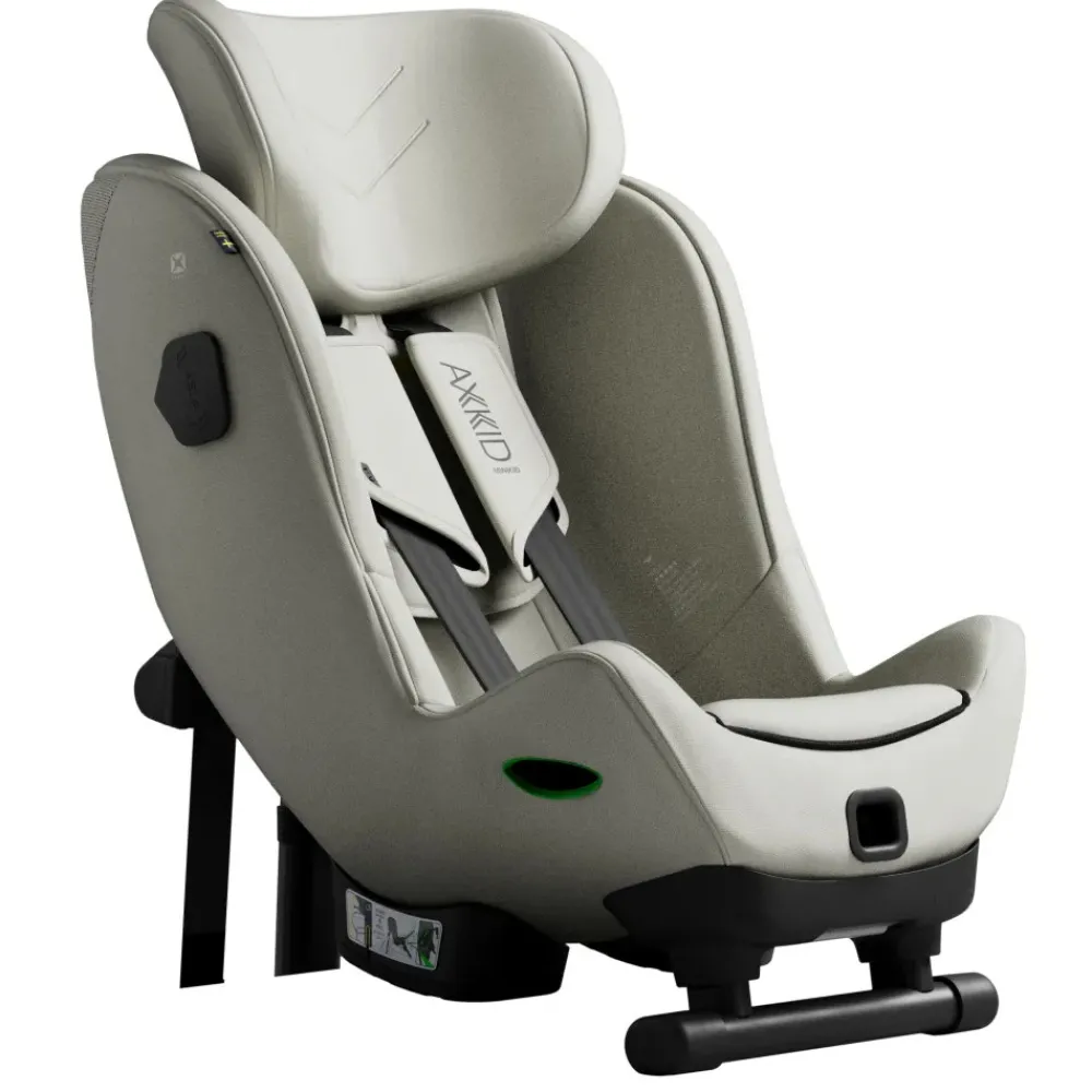 AXKID Minikid 4 Max Beachgrass Beige- Autostole 61-105 Cm (3 Mdr.-4 År)