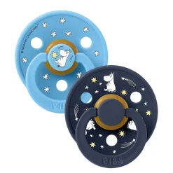 BIBS Moomin Colour Sut 2pk Latex Str 1 - Breeze- Sutter