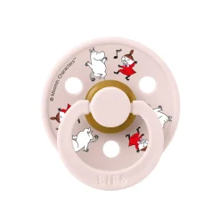 BIBS Moomins Colour Sut 2pk Latex Str 2 - Candy Apple- Sutter