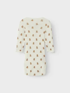 Lil' Atelier Nalu Uld Langærmet Wrap Body - Turtledove- Uldbodyer