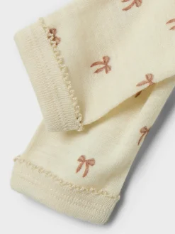 Lil' Atelier Nalu Uld Leggings - Turtledove- Uldunderdele