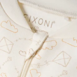 Fixoni Natdragt med lynlås og fod - Marshmallow- Natdragter|Heldragter M. Fod