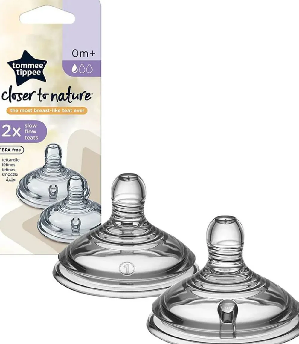 Tommee Tippee Natural Start flaskesut 0 mdr. Slow- Sutteflasker