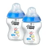 Tommee Tippee Natural start sutteflaske 2 x 260 ml - deco blå- Sutteflasker