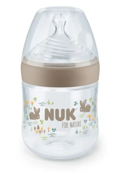 NUK Nature Bottle Silicon 150ml Creme- Sutteflasker