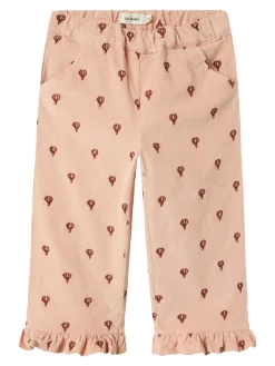 Lil' Atelier Nelly Cord Straight Bukser - Cameo Rose- Bukser