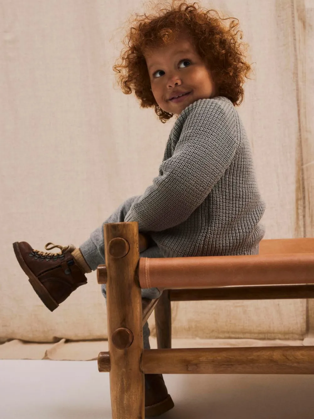 Lil' Atelier Nemlen langærmet strik - LIMESTONE- Cardigans, Veste & Trøjer