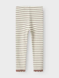 NAME IT Nette Slim Leggings - Peppercorn- Leggings