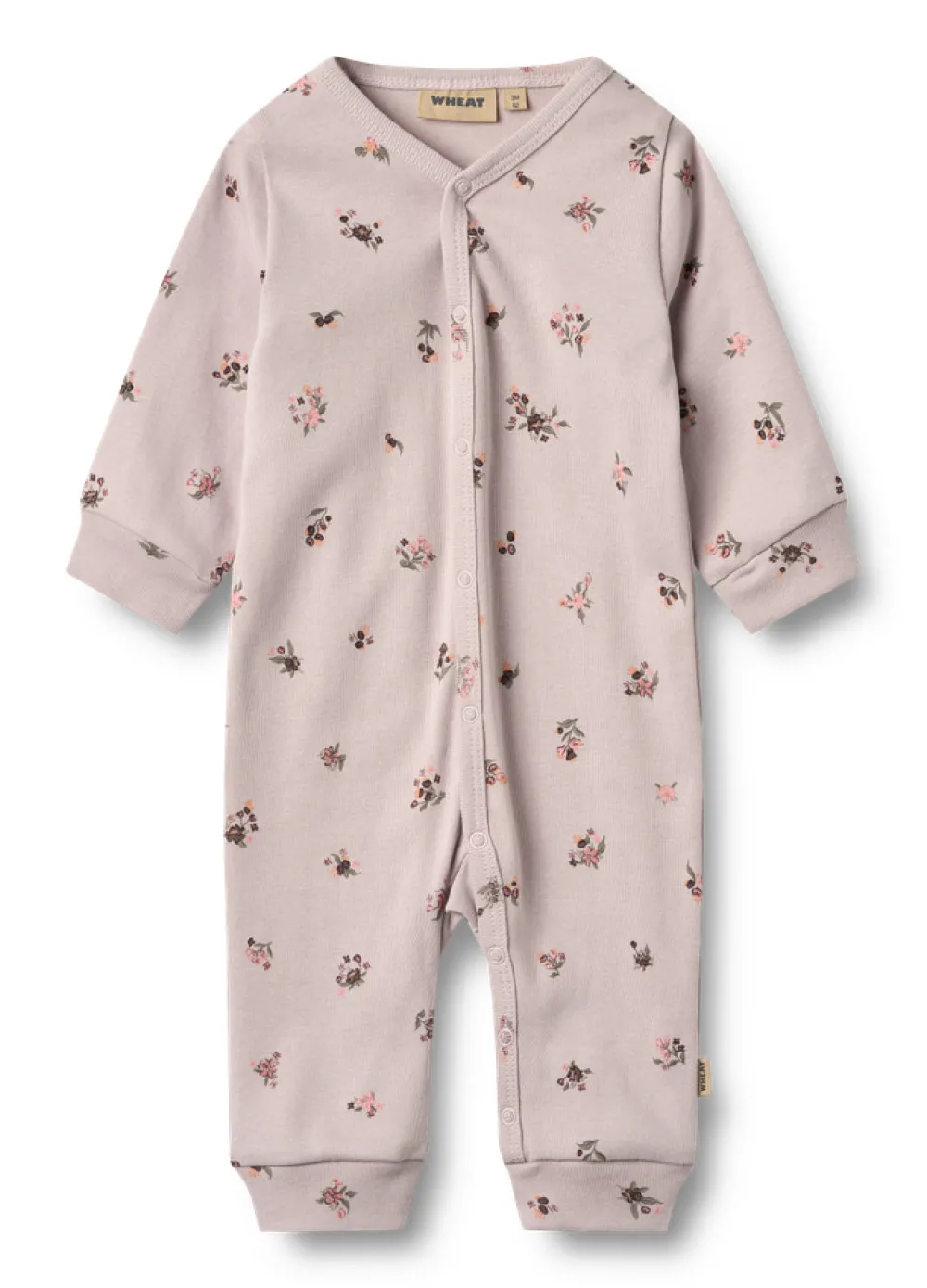 Wheat Nikola Heldragt - Soft lilac flowers- Bodystocking Langærmet