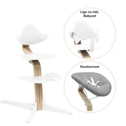Stokke Nomi Nomi bundle - Højstol, Newborn sæt og babysæt - hvid/natur-Børn Højstole Med Tilbehør