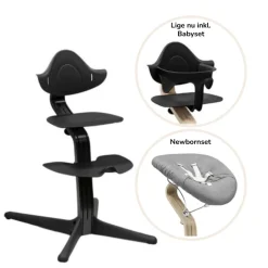 Stokke Nomi Nomi bundle - Højstol, Newborn sæt og babysæt - sort/sort-Børn Højstole Med Tilbehør