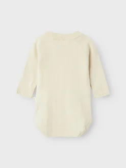 Lil' Atelier Nord Langærmet Strik Body - Turtledove- Bodystocking Langærmet