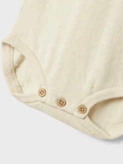 Lil' Atelier Nord Langærmet Strik Body - Turtledove- Bodystocking Langærmet