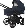 BASSON Nordic Lux - Dusty Navy- Barnevogne Med Langt Liggemål