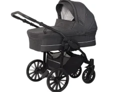 BASSON / Scandia Nordic Lux inkl. regnslag og kopholder - Dark grey melange- Barnevognspakker