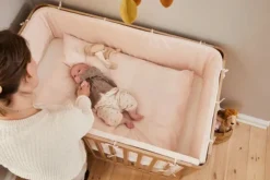 FLEXA Nova tremmeseng med puslebord - eg-Børn Pusleborde|Tremmesenge