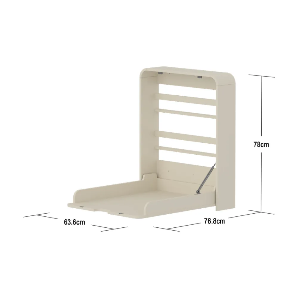 FLEXA Nova væghængt Puslebord, creme-Børn Pusleborde|Pusleborde