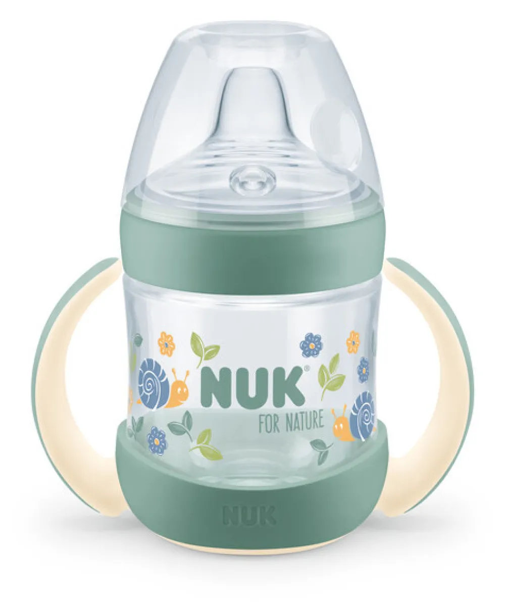NUK for Nature Learner Bottle Silicon - Grøn- Træningskopper Og Flasker