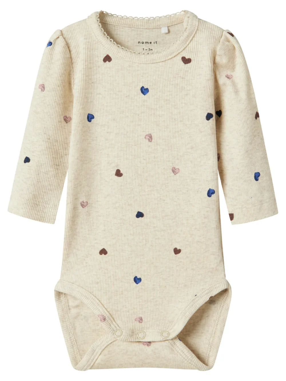 NAME IT Nutti Langærmet Body - PEYOTE MEL- Bodystocking Langærmet