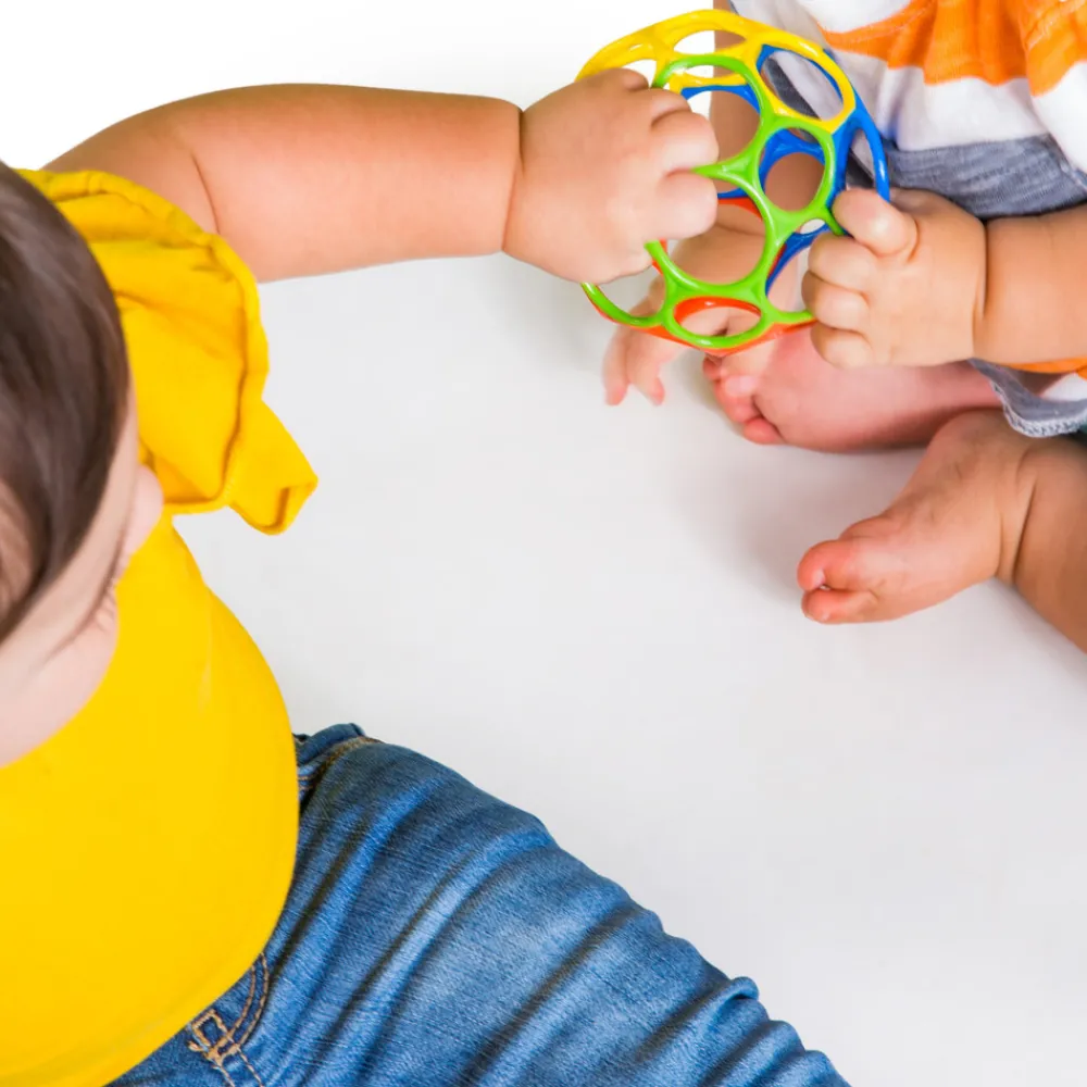 Oball Classic bold - rød, blå, grøn og gul- Sansebolde