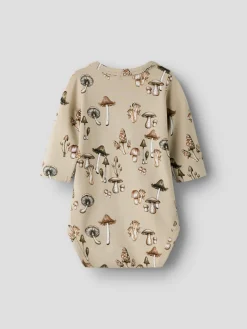 NAME IT Ofeyan Langærmet Body - Island Fossil- Bodystocking Langærmet