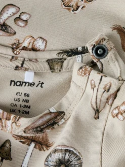 NAME IT Ofeyan Langærmet Body - Island Fossil- Bodystocking Langærmet