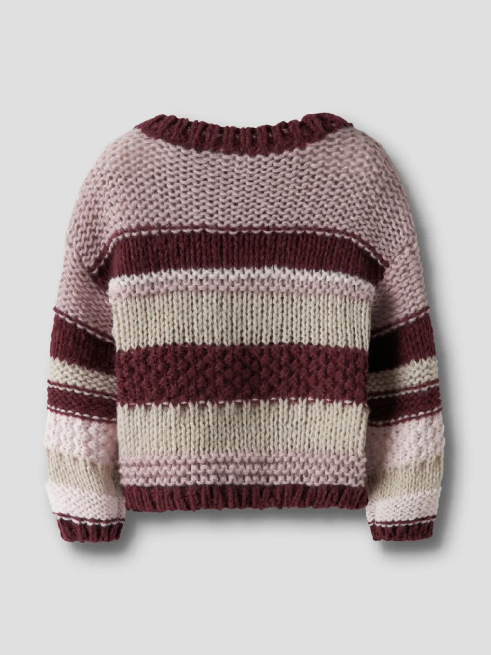 NAME IT Oline Striktrøje - Burgundy- Cardigans, Veste & Trøjer