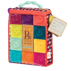 B Toys One Two - Bløde Klodser, Mint- Stabelklodser