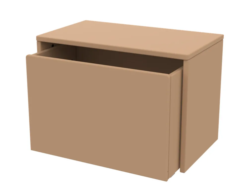 FLEXA Opbevaringsbænk, Dots, 60x35x42 m. hjul, Latte-Børn Bænke & Skamler