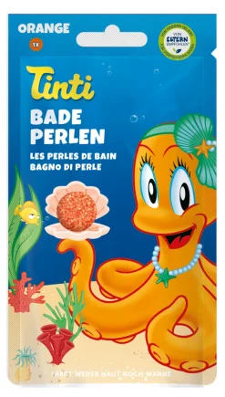 Tinti Orange badeperler med duft- Badelegetøj