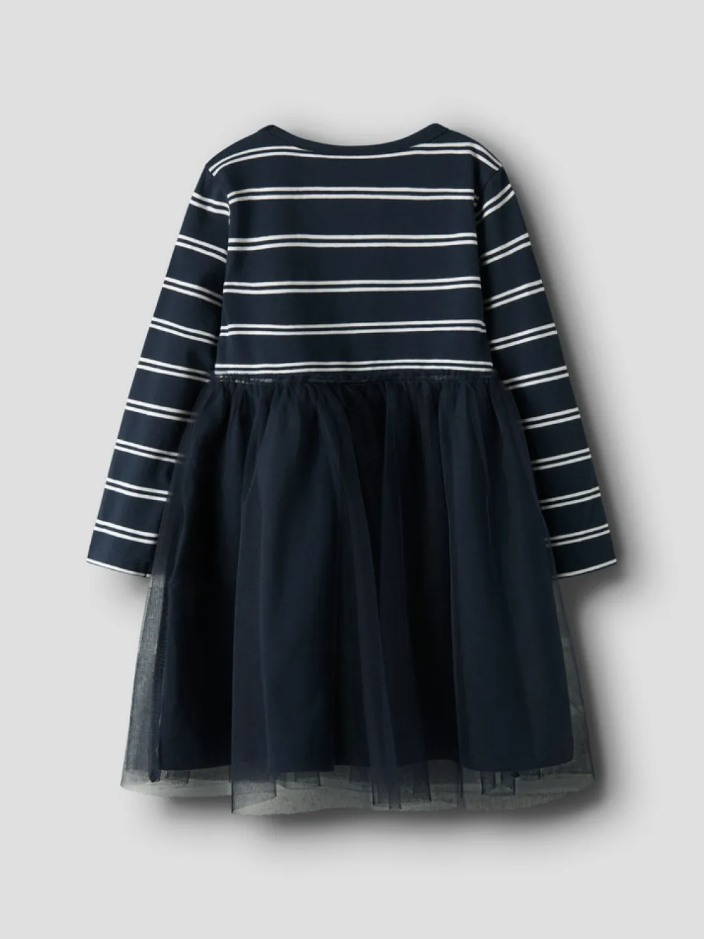 NAME IT Orini Gurli Gris Tyl Kjole - Navy Blazer- Licens|Kjoler