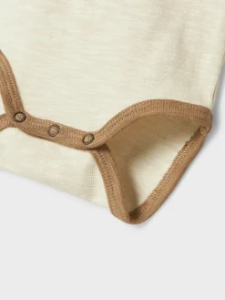 Lil' Atelier Orville Langærmet Body - Turtledove- Bodystocking Langærmet