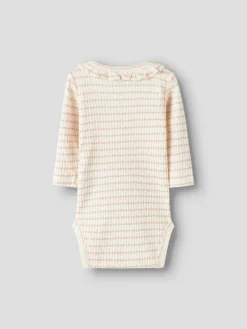 Lil' Atelier Osophia Langærmet Body - Cameo Rose- Bodystocking Langærmet