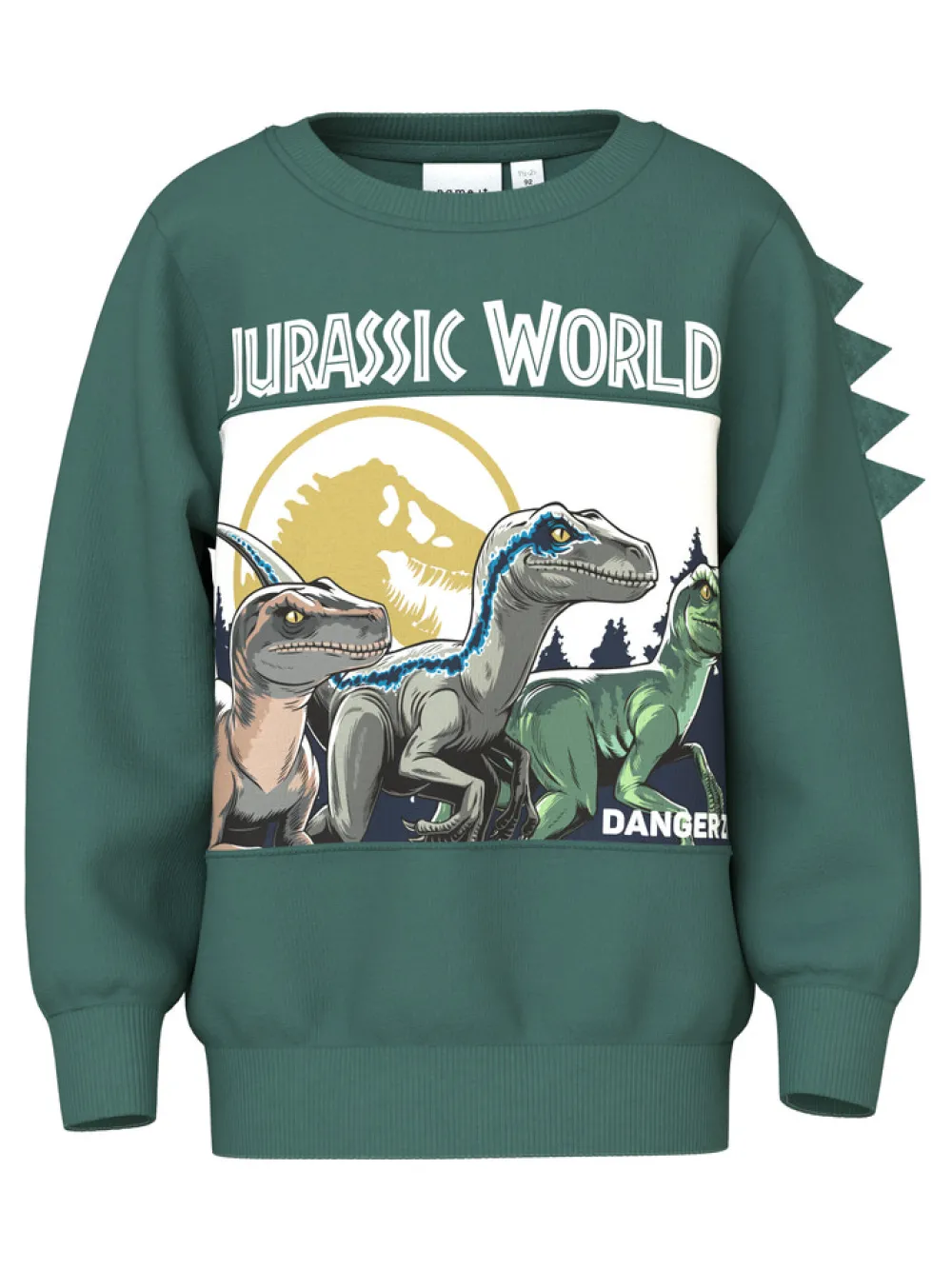NAME IT Oswald Jurassic Sweatshirt - Bistro Green- Cardigans, Veste & Trøjer