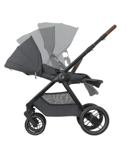Maxi-Cosi Oxford plus - twillic graphite- Kombivogne Med Flade Sæder