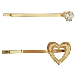 Jocko 2-pak hårspænde - GULD- Festtøj & Tilbehør