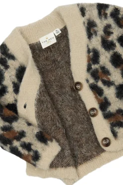 The New Siblings Pamela Jacquard Cardigan - FEATHEGRAY- Cardigans, Veste & Trøjer