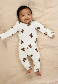 The New Siblings Paulo Rib Leggings - Cloud dancer- Leggings