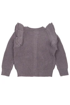 The New Siblings Perle Strik Glitter Cardigan - GRAY RIDGE- Cardigans, Veste & Trøjer