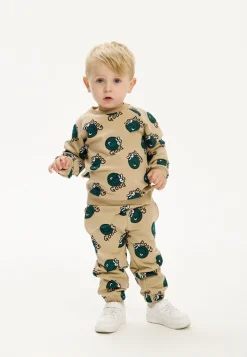 The New Siblings Phil Sweatshirt - HUMUS AOP- Cardigans, Veste & Trøjer