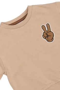 The New Siblings Phineas Sweatshirt - HUMUS- Cardigans, Veste & Trøjer