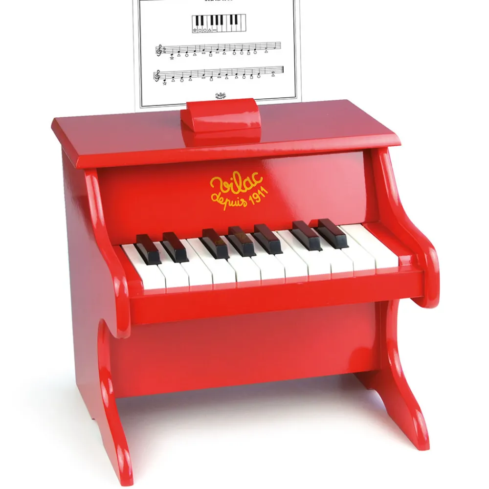 Vilac Piano - Rød- Musiklegetøj