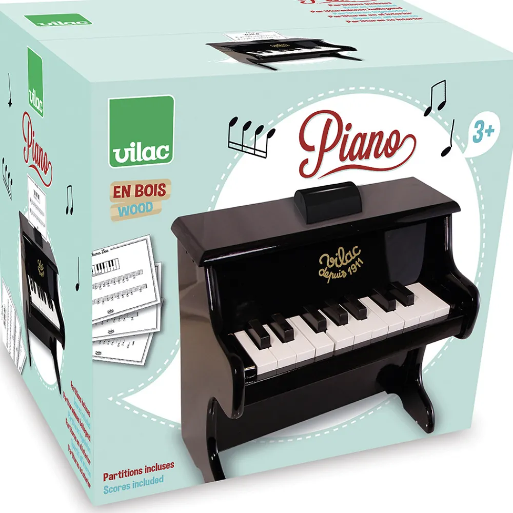 Vilac Piano - Sort- Musiklegetøj