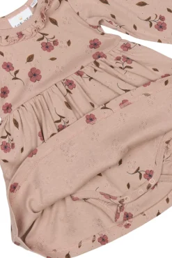 The New Siblings Picole Pointelle Bodykjole langærmet - Adobe rose- Kjoler