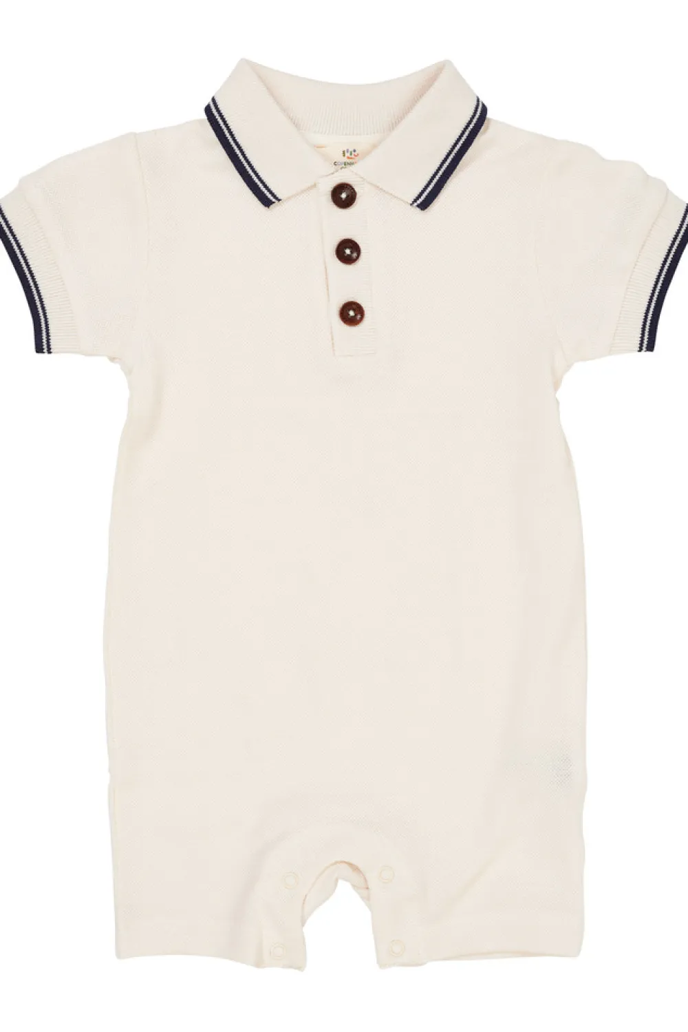 Copenhagen Colors Pique polo romper - CREAM- Bodystocking Kortærmet