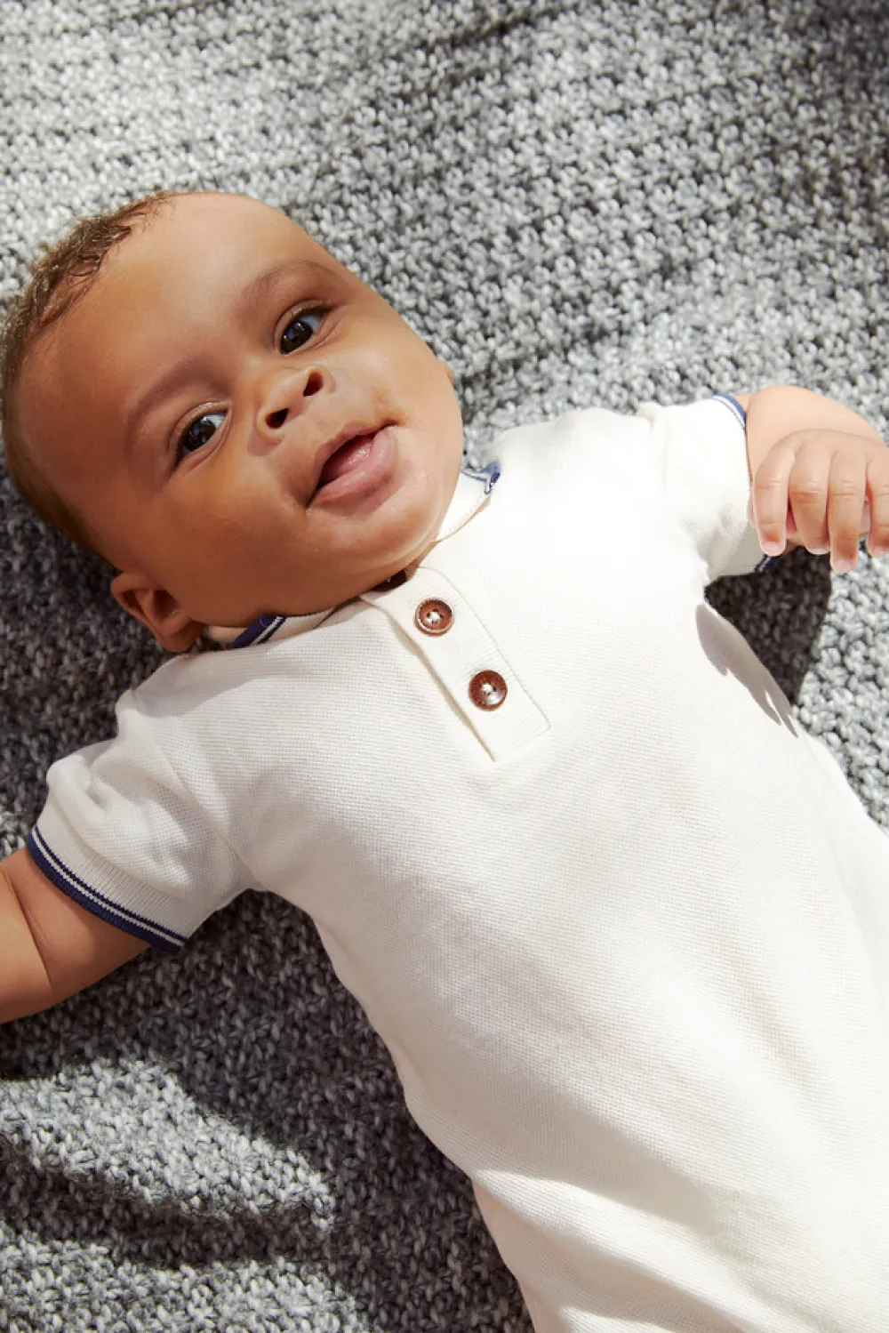 Copenhagen Colors Pique polo romper - CREAM- Bodystocking Kortærmet